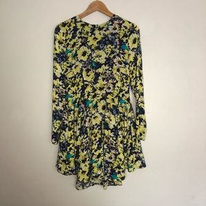 Floral Dress  zippered back long sleeve
